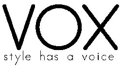VOX STYLE HAS A VOICE