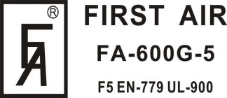 FA FIRST AIR FA-600G-5 F5 EN-779 UL-900