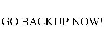 GO BACKUP NOW!