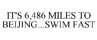 IT'S 6,486 MILES TO BEIJING...SWIM FAST