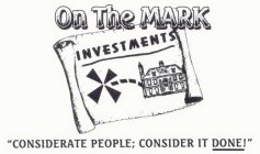 ON THE MARK INVESTMENTS 