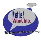WHAT THE? WHAT INC. WE KNOW WHAT'S HAPPENING WHAT?