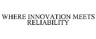 WHERE INNOVATION MEETS RELIABILITY