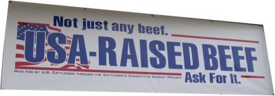 NOT JUST ANY BEEF. USA RAISED BEEF ASK FOR IT. PAID FOR BY US CATTLEMEN THROUGH THE CATTLEMEN'S COMPETITIVE MARKET PROJECT.