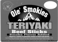 OLE' SMOKIES BEEF STICKS SMOKE FLAVOR ADDED