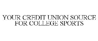 YOUR CREDIT UNION SOURCE FOR COLLEGE SPORTS