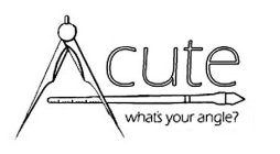 ACUTE WHAT'S YOUR ANGLE?