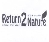 RETURN 2 NATURE RETURN 2 GOOD HEALTH