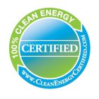 CERTIFIED 100% CLEAN ENERGY WWW.CLEANENERGYCERTIFIED.COM