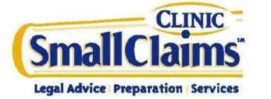 CLINIC SMALLCLAIMS LEGAL ADVICE PREPARATION SERVICES