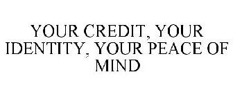 YOUR CREDIT, YOUR IDENTITY, YOUR PEACE OF MIND