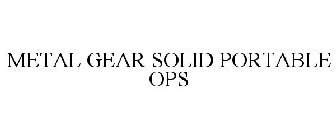 METAL GEAR SOLID PORTABLE OPS