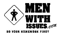 MEN WITH ISSUES.COM DO YOUR HOMEWORK FIRST