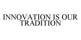 INNOVATION IS OUR TRADITION