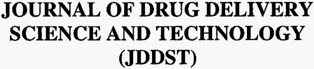 JOURNAL OF DRUG DELIVERY SCIENCE AND TECHNOLOGY (JDDST)