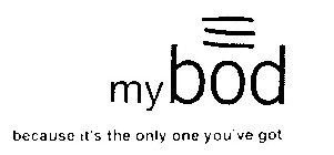 MYBOD BECAUSE IT'S THE ONLY ONE YOU'VE GOT