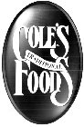 COLE'S TRADITIONAL FOODS