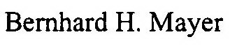 BERNHARD H. MAYER