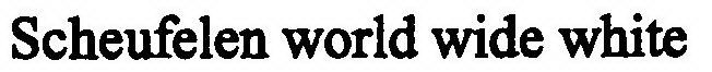 SCHEUFELEN WORLD WIDE WHITE
