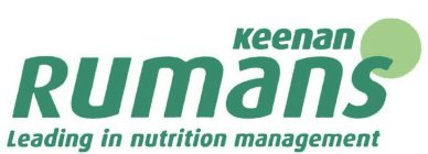 KEENAN RUMANS LEADING IN NUTRITION MANAGEMENT