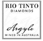 RIO TINTO DIAMONDS ARGYLE MINED IN AUSTRALIA