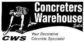 CONCRETERS WAREHOUSE SALES CWS YOUR DECORATIVE CONCRETE SPECIALIST