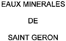 EAUX MINERALES DE SAINT GERON