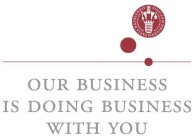 OUR BUSINESS IS DOING BUSINESS WITH YOU