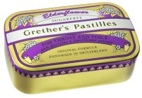 ELDERFLOWER SUGARFREE GRETHER'S PASTILLES FOR THROAT AND VOICE WITH GLYCERINE & ELDERFLOWER EXTRACT ORIGINAL FORMULA HANDMADE IN SWITZERLAND