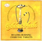 GOLDEN FLASH 80 LONG BURNING CHARCOAL TABLETS GOLDEN FLASH CHARCOAL TABLETS FOR NARGHILE