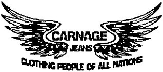 CARNAGE JEANS CLOTHING PEOPLE OF ALL NATIONS
