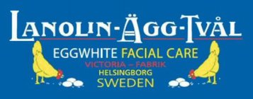 LANOLIN-ÄGG-TVÅL EGGWHITE FACIAL CARE VICTORIA - FABRIK HELSINGBORG SWEDEN
