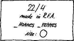 22/4 MADE IN R.F.A _HOMMES_FEMMES SIZE: 0