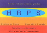 HRPS PRODUIT NATUREL EXTRAIT DE PLANTES BOUTONS DE FIÈVRE MAUX DÛS À L'HERPÈS COMPLÈMENT ALIMENTAIRE CECL N'EST PAS UN MÉDICAMENT