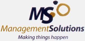 MS MANAGEMENTSOLUTIONS MAKING THINGS HAPPEN