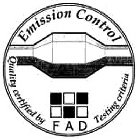 EMISSION CONTROL QUALITY CERTIFIED BY FAD TESTING CRITERIA