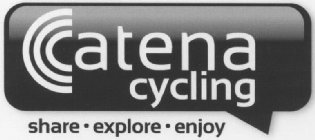 CATENA CYCLING SHARE · EXPLORE · ENJOY