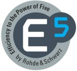 E5 EFFICIENCY TO THE POWER OF FIVE BY ROHDE & SCHWARZ