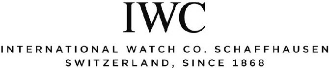 IWC INTERNATIONAL WATCH CO. SCHAFFHAUSEN SWITZERLAND, SINCE 1868