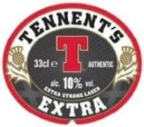 TENNENT'S EXTRA T EXTRA STRONG LAGER 33CL E AUTHENTIC ALC.9.3% VOL.