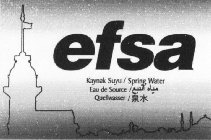 EFSA KAYNAK SUYU /SPRING WATER / EAU DE SOURCE / QUELLWASSER