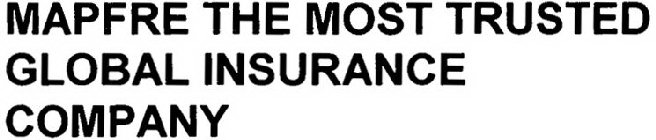 MAPFRE THE MOST TRUSTED GLOBAL INSURANCECOMPANY