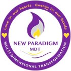 NEW PARADIGM MDT LOVE IN OUR HEARTS ENERGY IN OUR HANDS MULTI DIMENSIONAL TRANSFORMATION