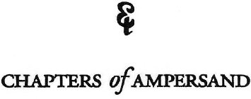CHAPTERS OF AMPERSAND