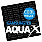 SUN-BLOCK SPORTS GAMSUNGTEX AQUA X COOL WRISTLET