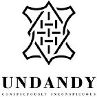 UNDANDY CONSPICUOUSLY INCONSPICUOUS
