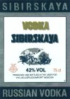 VODKA SIBIRSKAYA 42% VOL 75 CL PRODUCEDAND BOTTLED IN THE USSR FOR VVO SOJUZPLODOIMPORT MOSCOW