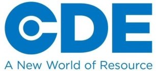 CDE A NEW WORLD OF RESOURCE