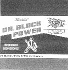 KIRSTEIN IS DR. BLOCK POWER ENERGIE BONBONS THE AVIATOR CANDY MIT GUARANA, TAURIN, KOFFEIN UND KRÄUTERN.