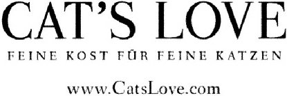 CAT'S LOVE FEINE KOST FÜR FEINE KATZEN WWW.CATSLOVE.COM